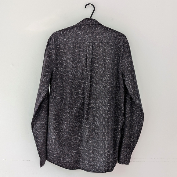 Frank & Oak Men's 100% Cotton Patterned Dress Shirt In Black ~ Size Large - Picture 5 of 9